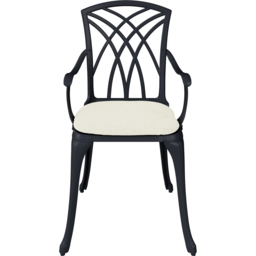 Charles Bentley Cast Aluminium  4 Seater Round Dining Set - Black - Wilko - thumbnail 5