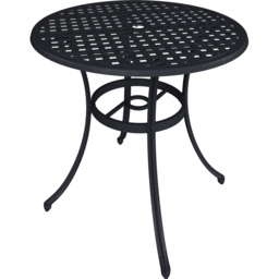 Charles Bentley Cast Aluminium  4 Seater Round Dining Set - Black - Wilko - thumbnail 7