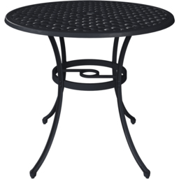 Charles Bentley Cast Aluminium  4 Seater Round Dining Set - Black - Wilko - thumbnail 6