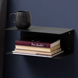 Florence Joliet Matt Black Wall Shelf - Size: 14 x 35 x 20cm - Furniture To Go - Wilko - thumbnail 1