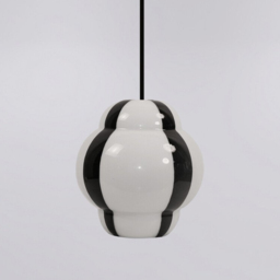 Jett Stripe Glass Pendant - White and Black - Wilko - thumbnail 6