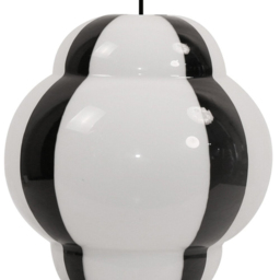 Jett Stripe Glass Pendant - White and Black - Wilko - thumbnail 7