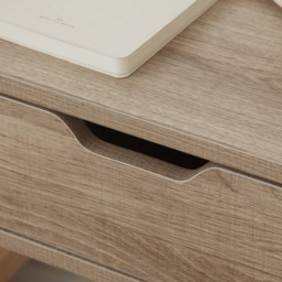 Portland Single Drawer Natural Floating Bedside Table Set of 2 - Brown - Wilko - thumbnail 5