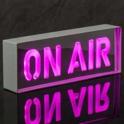 Global Gizmos On Air Neon Light - Size: 8 x 3.8 x 22cm - Pink - Wilko