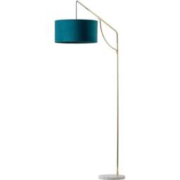 Furniturebox Dorothy Teal Floor Lamp - Size: 90 x 45 x 198cm - Black - Wilko - thumbnail 1