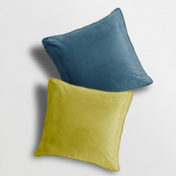 Velosso Luna Blue and Ochre Filled Cushion 43 x 43cm 2 Pack - Multi - Wilko - thumbnail 3