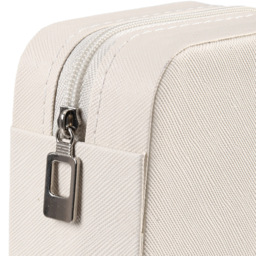 Living and Home White Portable Small Faux Leather Jewellery Case - Size: 5 x 10 x 10cm - Wilko - thumbnail 6