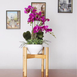 Raised Plant Stand Natural Multi-Tiered - Size: 25 x 25 x 25cm - Brown - Living and Home - Wilko - thumbnail 3