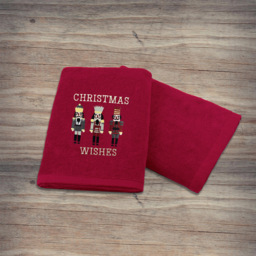 Noel Square Nutcracker Red Hand Towel 2 Pack - Size: 66 x 41 x 1cm - Wilko - thumbnail 6