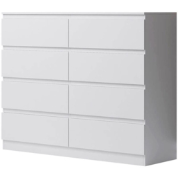 FWStyle Carlton 8 Drawer Matt White Chest of Drawers - Wilko - thumbnail 3