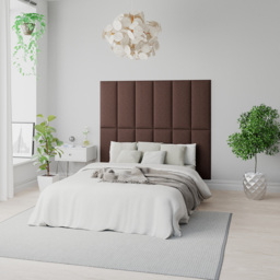 Aspire EasyMount Chocolate Yorkshire Knit Upholstered Wall Mounted Headboard Panels 8 Pack - Brown - Aspire Beds - Wilko - thumbnail 5