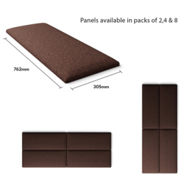 Aspire EasyMount Chocolate Yorkshire Knit Upholstered Wall Mounted Headboard Panels 8 Pack - Brown - Aspire Beds - Wilko - thumbnail 6