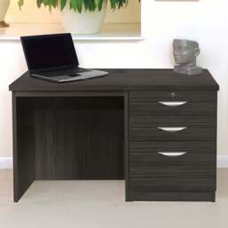 R White Cabinets 2 Drawer Single Cabinet Black Set-02 Desk - Size: 72.8 x 107.9 x 54cm - Wilko - thumbnail 1
