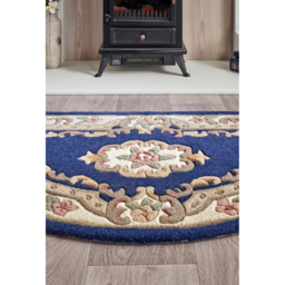 Origins Shensi Navy Half Moon Rug 67 x 127cm - Blue - Origins Rugs - Wilko - thumbnail 5