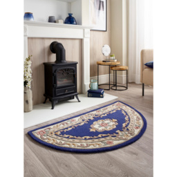 Origins Shensi Navy Half Moon Rug 67 x 127cm - Blue - Origins Rugs - Wilko - thumbnail 3