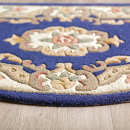 Origins Shensi Navy Half Moon Rug 67 x 127cm - Blue - Origins Rugs - Wilko - thumbnail 6