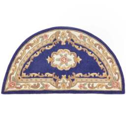 Origins Shensi Navy Half Moon Rug 67 x 127cm - Blue - Origins Rugs - Wilko - thumbnail 1