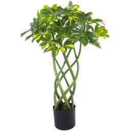 Leaf Gold Capella Arboricola Artificial Plant in Pot 70cm - Size: 70 x 50 x 50cm - Green - Wilko