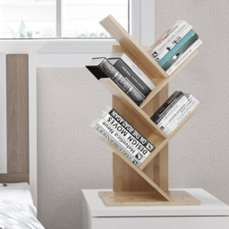 Living and Home 5 Shelf Natural Tree Shaped Bookshelf - Brown - Wilko - thumbnail 6