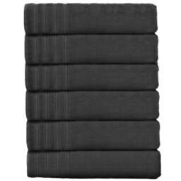 Velosso Hampi Cotton Charcoal Hand Towel Set of 2 - Grey - Wilko