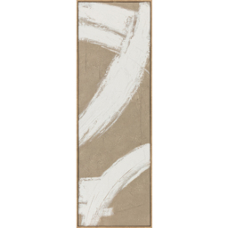 Set of 2 Hand Painted Canvases Taupe - Wilko - thumbnail 4