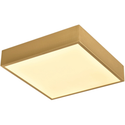 Happy Homewares Brushed Gold LED Flush Square Ceiling Light - Size: 5 x 30 x 30cm - Wilko - thumbnail 6