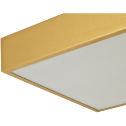 Happy Homewares Brushed Gold LED Flush Square Ceiling Light - Size: 5 x 30 x 30cm - Wilko - thumbnail 5