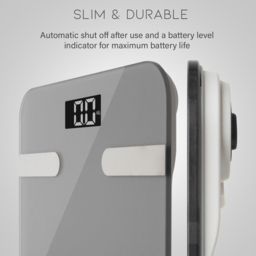 Aquarius 16-in-1 Silver Bluetooth Smart Body Analysis Weighing Scale - Size: 5 x 30 x 35cm - Wilko - thumbnail 4