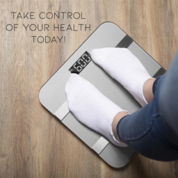 Aquarius 16-in-1 Silver Bluetooth Smart Body Analysis Weighing Scale - Size: 5 x 30 x 35cm - Wilko - thumbnail 7