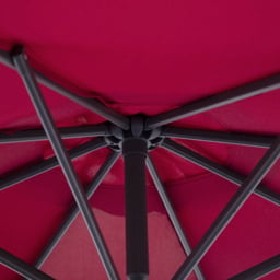 Outsunny Wine Red Crank Handle Cantilever Parasol with Cross Base 3m - Wilko - thumbnail 5