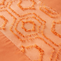 Velosso Hex Single Spice Tufted Duvet Set - Orange - Wilko - thumbnail 3