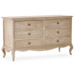 Julian Bowen Camille 6 Drawer Wide Chest of Drawers - Brown - Wilko - thumbnail 3