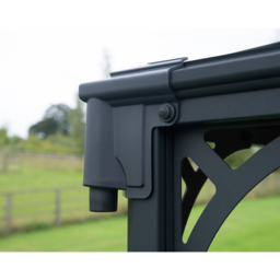 Palram Canopia Martinique 2.74 x 2.95m Grey Garden Gazebo - Size: 274.5 x 295.5 x 430cm - Wilko - thumbnail 4