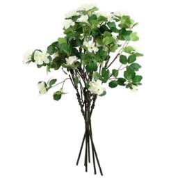 Leaf White Flower Artificial Foliage Spray 60cm 6 Pack - Size: 60 x 15 x 15cm - Wilko - thumbnail 1