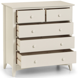 Julian Bowen Cameo 5 Drawer Stone White Chest of Drawers - Wilko - thumbnail 5