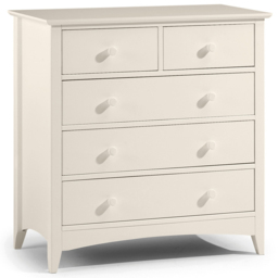 Julian Bowen Cameo 5 Drawer Stone White Chest of Drawers - Wilko - thumbnail 3