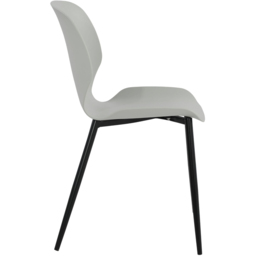 Core Products Carnaby Set of 2 Light Grey Plastic Kitchen Chair - Wilko - thumbnail 5