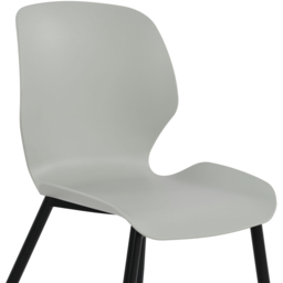 Core Products Carnaby Set of 2 Light Grey Plastic Kitchen Chair - Wilko - thumbnail 7