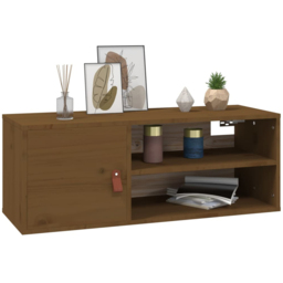 vidaXL Single Door 2 Shelf Brown Wall Cabinet 2 Pack - Size: 30 x 80 x 30cm - Wilko - thumbnail 6