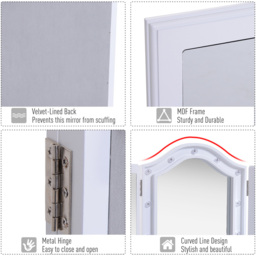 Portland White LED Trifold Freestanding Mirror - Size: 73 x 53.5cm - Wilko - thumbnail 5
