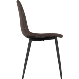 Seconique Athens Set of 2 Brown PU Leather Dining Chair - Wilko - thumbnail 6