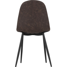 Seconique Athens Set of 2 Brown PU Leather Dining Chair - Wilko - thumbnail 7
