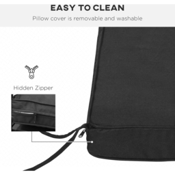 Outsunny 2 Seater Black Garden Bench Cushion 120 x 50cm - Size: 50 x 120cm - Wilko - thumbnail 7