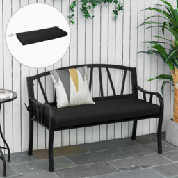 Outsunny 2 Seater Black Garden Bench Cushion 120 x 50cm - Size: 50 x 120cm - Wilko - thumbnail 3