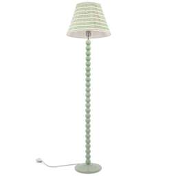 ValueLights Bobbins Pink Aztec Pleated Shade Sage Green LED Floor Lamp - Size: 149 x 40 x 40cm - Wilko - thumbnail 1