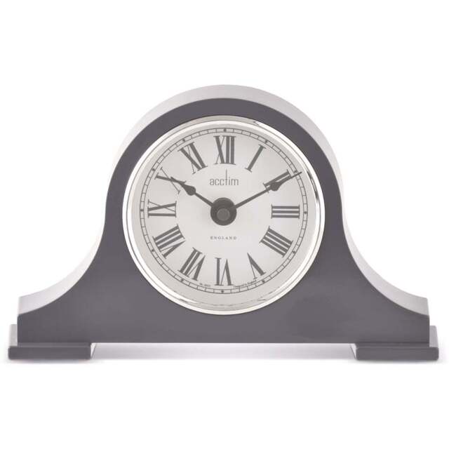 Acctim Harston Napoleon Aston Grey Mantel Clock 15cm - Size: 4 x 25 x 15cm - Wilko - image 1