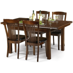 Julian Bowen Canterbury 4 Seater Extending Round Dining Set Mahogany - Brown - Wilko - thumbnail 3