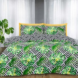 Velosso EasyCare Double Ethnic Leaf Reversible Duvet Set - Multi - Serene - Wilko - thumbnail 1