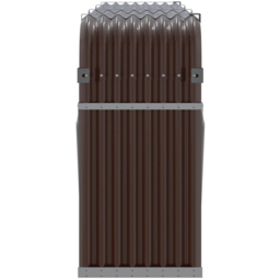 vidaXL Brown Galvanised Steel Firewood Log Holder 100 x 234 x 45cm - Wilko - thumbnail 5