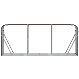 vidaXL Brown Galvanised Steel Firewood Log Holder 100 x 234 x 45cm - Wilko - thumbnail 4